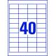 Etykiety samoprzylepne A4, adresowe etykiety wysyłkowe Avery Zweckform, 100 ark, 48,5x25,4mm, białe