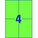 Etykiety samoprzylepne, kolorowe naklejki papierowe Avery Zweckform, 100 ark, 105x148mm, zielone