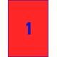 Etykiety samoprzylepne, kolorowe naklejki papierowe Avery Zweckform, 100 ark, 210x297mm, czerwone