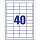 Etykiety samoprzylepne A4, adresowe etykiety wysyłkowe Avery Zweckform, 25 ark, 48,5x25,4mm, białe
