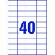 Etykiety samoprzylepne A4, adresowe etykiety wysyłkowe Avery Zweckform, 100 ark, 52,5x29,7mm, białe