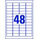 Etykiety samoprzylepne A4, usuwalne etykiety adresowe Avery Zweckform, 25 ark, 45,7x21,2mm, białe