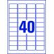 Etykiety samoprzylepne A4, adresowe etykiety wysyłkowe Avery Zweckform, 25 ark, 45,7x25,4mm, przezroczyste