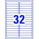 Etykiety samoprzylepne A4, usuwalne etykiety adresowe Avery Zweckform, 25 ark, 96x16,9mm, białe