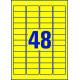 Etykiety samoprzylepne, kolorowe naklejki, usuwalne Avery Zweckform, 20 ark, 45,7x21,2mm, żółte