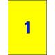 Etykiety samoprzylepne A4, foliowe etykiety Avery Zweckform Heavy Duty, 20 ark, 210x297mm, żółte