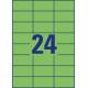 Etykiety samoprzylepne, kolorowe naklejki papierowe Avery Zweckform, 100 ark, 70x37 mm, zielone