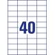 Etykiety samoprzylepne A4, adresowe etykiety wysyłkowe Avery Zweckform, 200 ark, 52,5x29,7 mm, białe