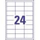 Etykiety samoprzylepne A4, adresowe etykiety wysyłkowe Avery Zweckform, 10 ark, 64,6x33,8 mm, białe