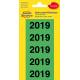 Etykiety samoprzylepne, z wydrukowanymi latami, 100 etykiet, 60x26 mm, nadruk: 2019