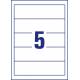 Etykiety na segregatory z okienkami, A4, 25 ark.,/op., 54x190 mm, białe, szerokie