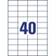 Etykiety samoprzylepne, etykieta adresowa Avery Eco, 100 ark, 52,5x29,7 mm, białe