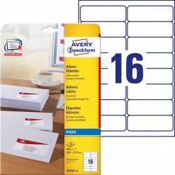 Etykiety adresowe A4, na koperty, 25 ark, 99,1x33,9 mm, białe