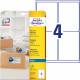 Etykiety samoprzylepne, wysyłkowe etykiety na paczki Avery Zweckform, 25 ark, 99,1x139 mm, białe