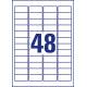 Etykiety samoprzylepne A4, usuwalne etykiety adresowe Avery Zweckform, 100 ark, 45,7x21,2 mm, białe