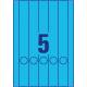 Etykiety samoprzylepne, naklejki papierowe na segregator, 20 ark, 38x297 mm, niebieskie