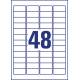 Etykiety samoprzylepne A4, foliowe etykiety Avery Zweckform Heavy Duty, 20 ark, 45,7x21,2 mm, usuwalne