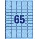 Etykiety samoprzylepne, kolorowe naklejki, usuwalne Avery Zweckform, 20 ark, 38,1x21,2 mm, niebieskie