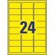 Etykiety samoprzylepne, kolorowe naklejki, usuwalne Avery Zweckform, 20 ark, 63,5x33,9 mm, żółte