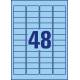 Etykiety samoprzylepne, kolorowe naklejki, usuwalne Avery Zweckform, 20 ark, 45,7x21,2 mm, niebieskie