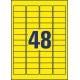 Etykiety samoprzylepne A4, foliowe etykiety Avery Zweckform Heavy Duty, 20 ark, 45,7x21,2 mm, żółte