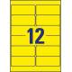 Etykiety samoprzylepne A4, foliowe etykiety Avery Zweckform Heavy Duty, 20 ark, 99,1x42,3 mm, żółte