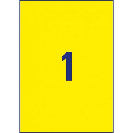 Etykiety samoprzylepne A4, foliowe etykiety Avery Zweckform Heavy Duty, 8 ark, 210x297 mm, żółte