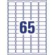 Etykiety samoprzylepne A4, adresowe etykiety wysyłkowe Avery Zweckform, 25 ark, 38,1x21,2 mm, przezroczyste