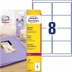 Etykiety samoprzylepne, naklejki papierowe, błyszczące A4, 40 ark, 99,1x67,7 mm, białe