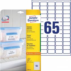Etykiety samoprzylepne, naklejki papierowe na mrożonki, A4, 25 ark, 38,1x21,2 mm, białe