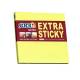 Karteczki samoprzylepne Stickn, EXTRA STICKY 76x76mm żółty neon/90 kart.