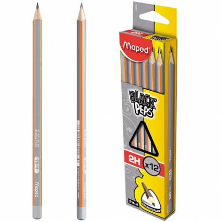 Ołówek drewniany BLACKPEPS twardość 2h