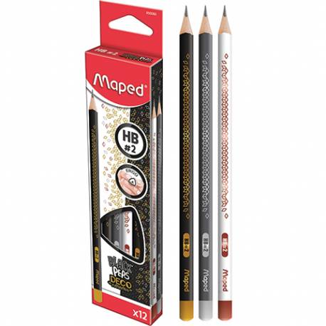 Ołówek drewniany BLACKPEPS DECO HB pudełko 850060