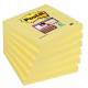 Karteczki samoprzylepne, żółte karteczki, Post it Super Sticky 654-6SSCY-EU 76x76mm, 90k,