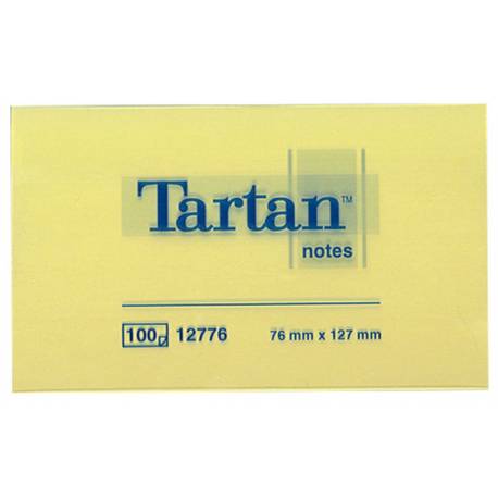 Karteczki samoprzylepne, żółte karteczki TARTAN™ (12776) 127x76mm, 100 kart.