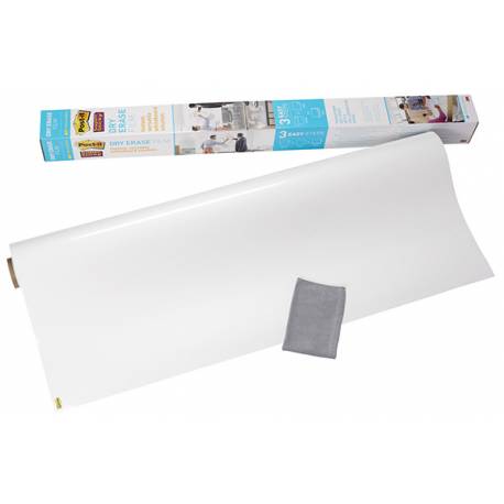 Folia tablicowa, suchościeralna, w rolce Post it Dry Erase DEF4X3-EU, 91x122cm, biała