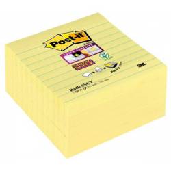 Karteczki samoprzylepne Post it Super Sticky Z-Notes XL w linię R440-SSCY, 101x101mm, 5x90k, żółte