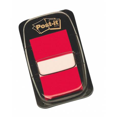Zakładki indeksujące, karteczki do zaznaczania Post it 680-1 PP, 25x43mm, 50 kart, czerwone