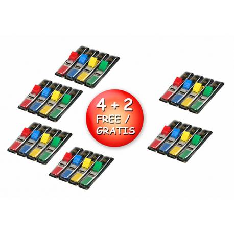 Zestaw zakładek indeksujących Post it 683-4 PP, 12x43mm, 4+2x35 kart, kolor, 2 GRAT
