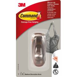 Haczyk 3M, Command 17061BN, metalowy, średni, srebrny