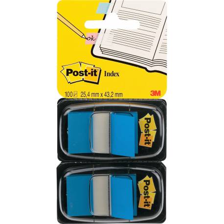 Zakładki indeksujące, samoprzylepne Post it 680-B2EU PP, 25x43mm, 2x50 kart, niebieskie