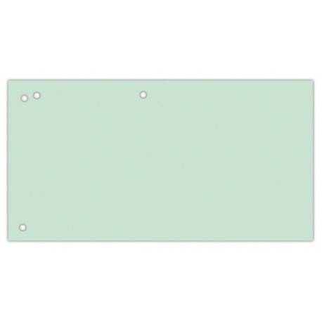 Przekładki OFFICE-P, karton, 1/3 A4, 240x105mm, 100szt., zielone