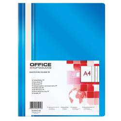 Skoroszyt Office., plastikowy, miękki, na dokumenty A4, niebieski