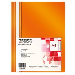 Skoroszyt Office., plastikowy, miękki, na dokumenty A4, pomarańczowy