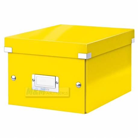 Pudło do przechowywania, pojemnik zamykany, kartonowe pudło Leitz C&S A5, żółte