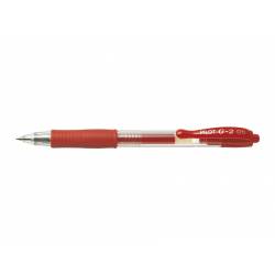 Długopis żelowy Pilot G2, automatyczny, czerwony