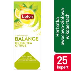 Herbata Lipton kopertowa, Green Tea Citrus (25 saszetek) 