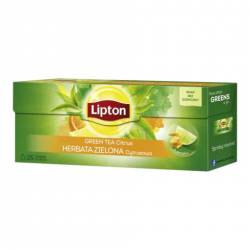 Herbata Lipton Classic Green Tea CITRUS (25 saszetek) 