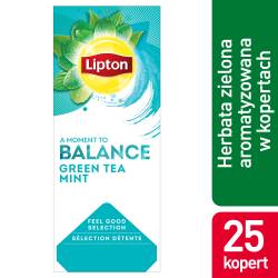 Herbata Lipton kopertowa, Green Tea Mint (25 saszetek) 
