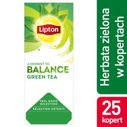 Herbata Lipton kopertowa, Green Tea pure (25 saszetek) 